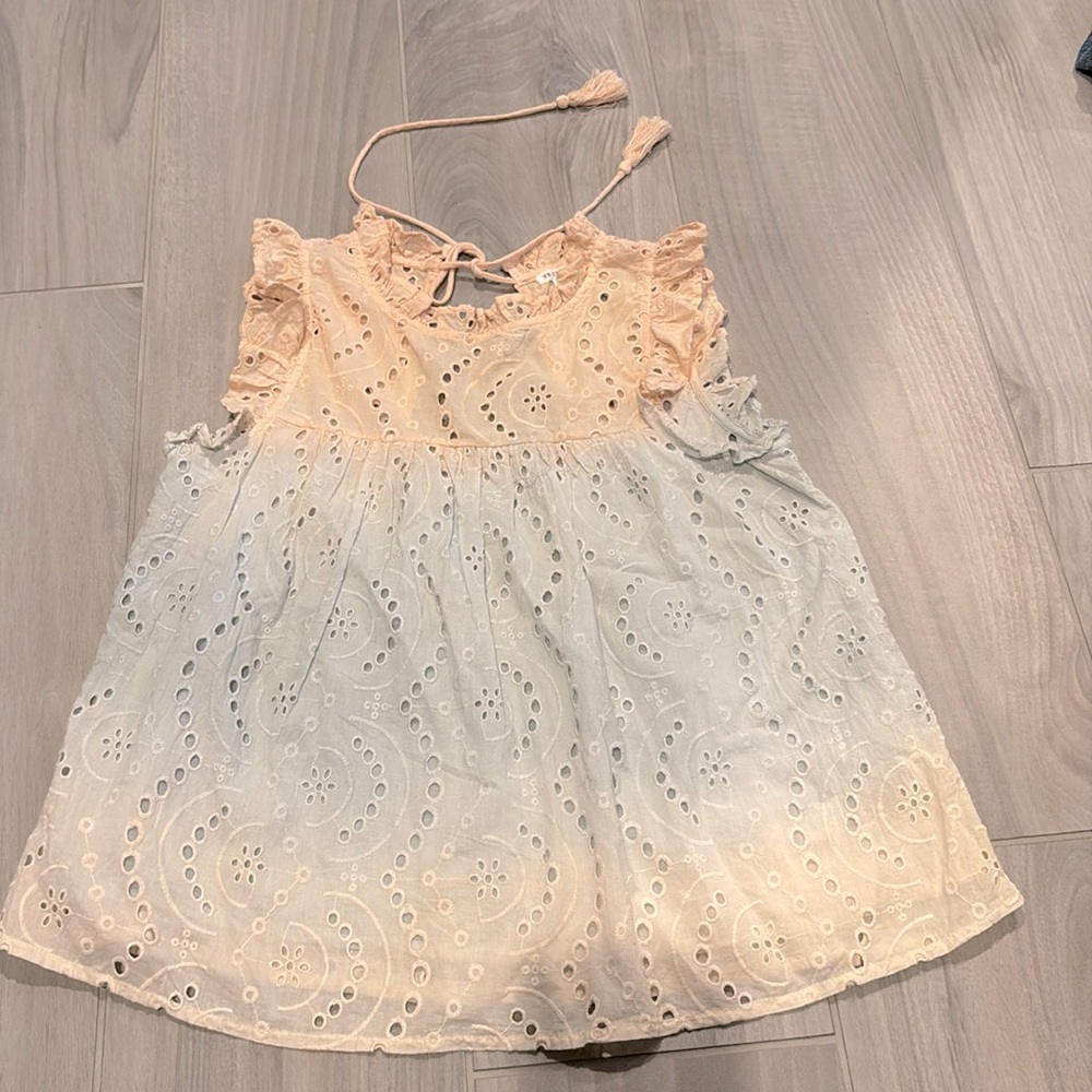 Eyelet ombré top